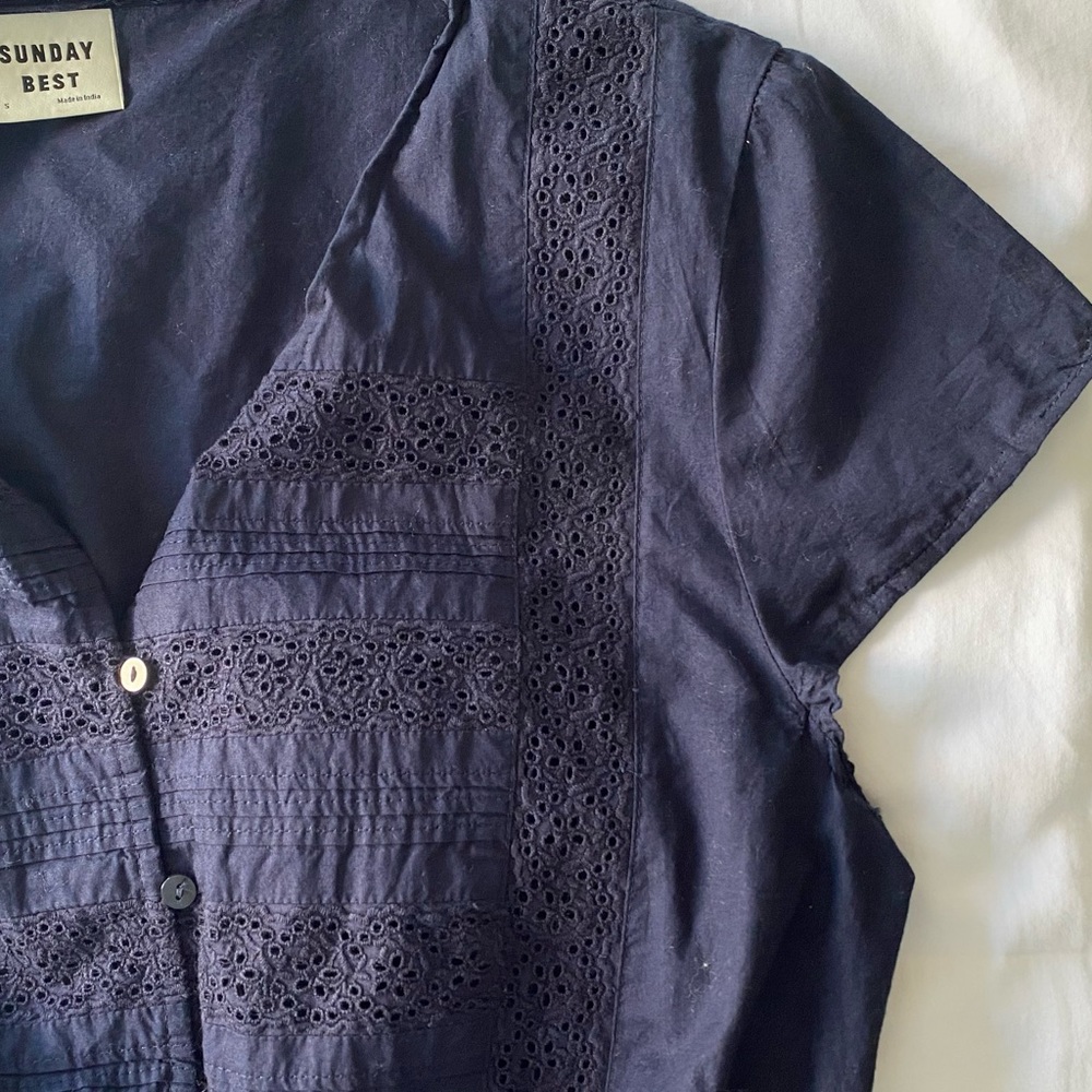 Reworked Sunday Best Navy Dress - Picture 3 of 4